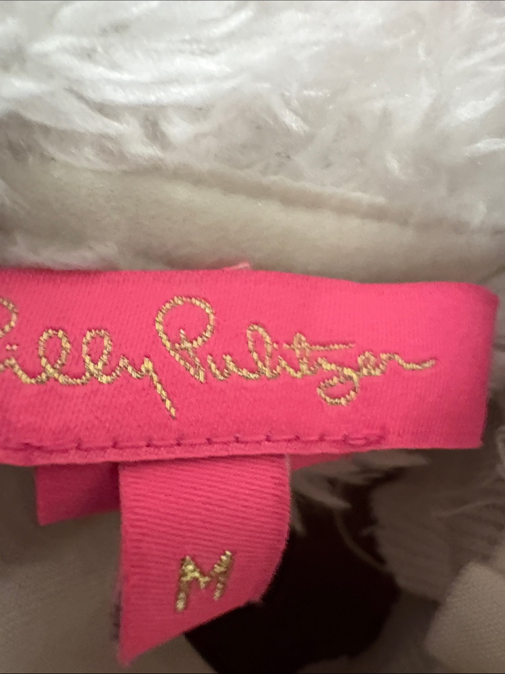 Lilly Pulitzer Barkley Sherpa Zip-Up Jacket with Pink Trim - Picture 2 of 5